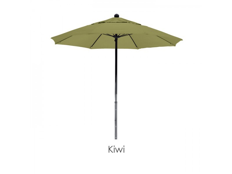 California Umbrella 7.5' Complete Fiberglass Market Umbrella Pulley Open Black - Olefin
