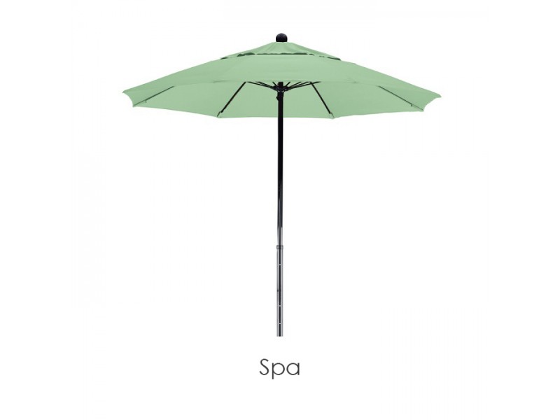 California Umbrella 7.5' Complete Fiberglass Market Umbrella Pulley Open Black - Pacifica
