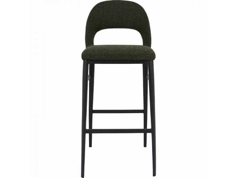 Moe's Home Collection Roger Bar Stool - Green Velvet - Front