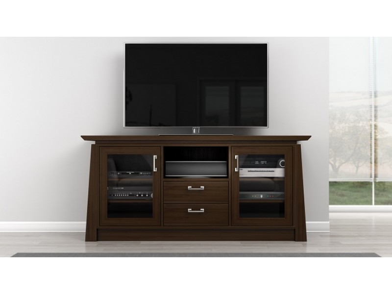 Furnitech Elegante 70" Contemporary Asian Console w/ Tapered Legs