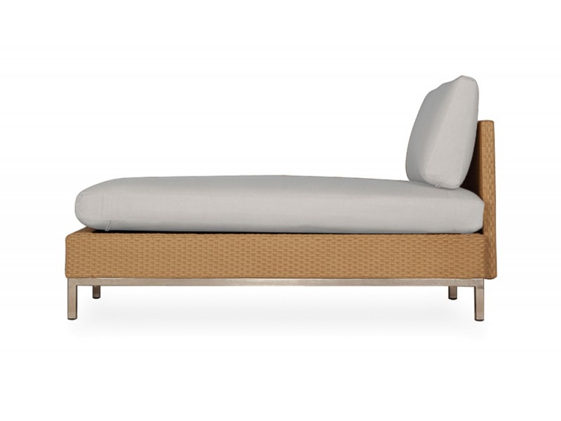Elements Armless Chaise with Loom Back - Side