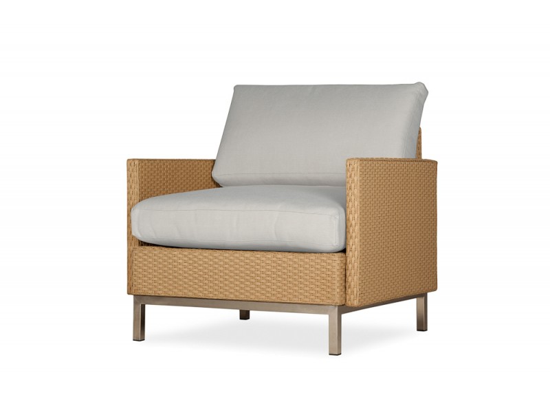 Elements Lounge Chair with Loom Arms and Back - Angled