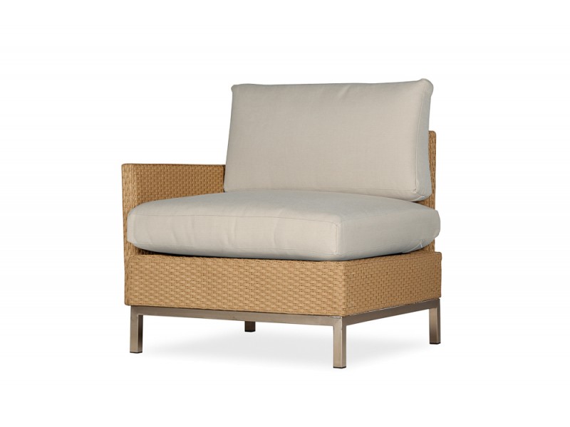 Elements Right Arm Lounge Chair with Loom Arms and Back - Angled