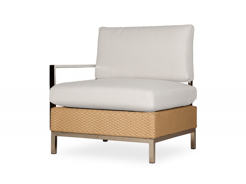 Elements Right Arm Lounge Chair with Stainless Arm and Back