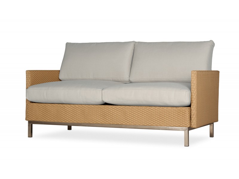 Elements Settee with Loom Arms and Back - Angled
