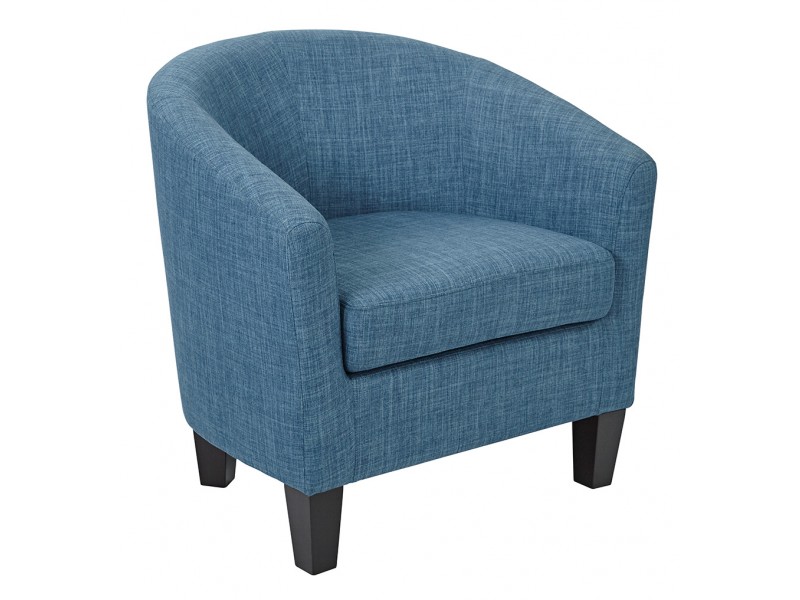 Ethan Tub Chair in Blue Denim Fabric