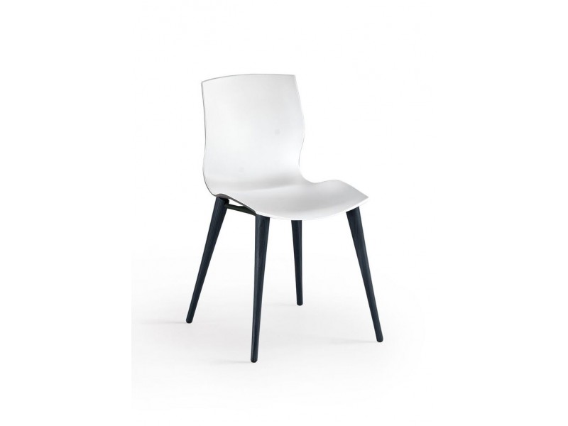 Evalyn Chair White Seat With Anthracite In Anthracite Painted Legs