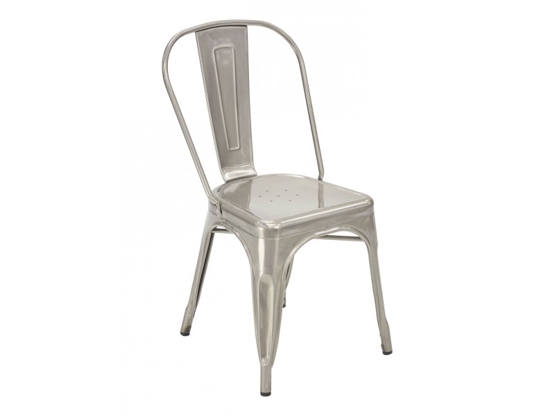 Industrial Chair Clearcoat and Solid Colors - Silver