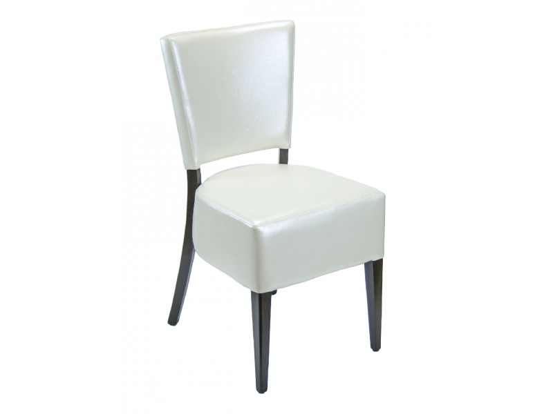 European Beechwood Wood Dining Chair - White - Front