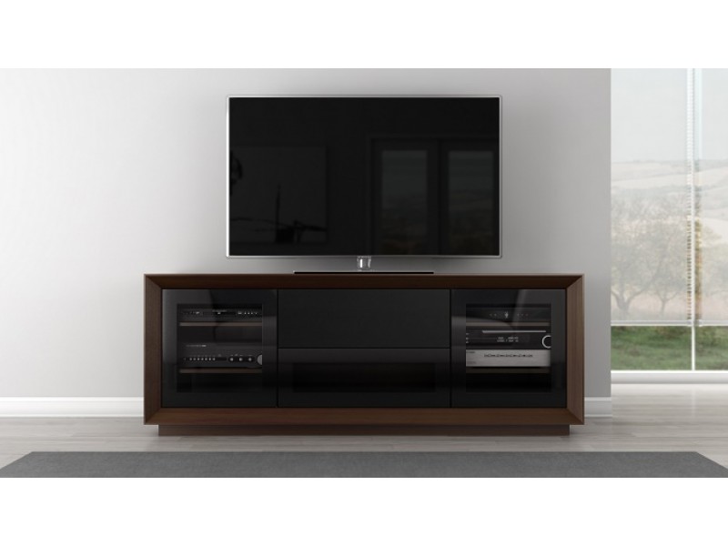 Furnitech 70" Contemporary TV Stand - Warm Walnut