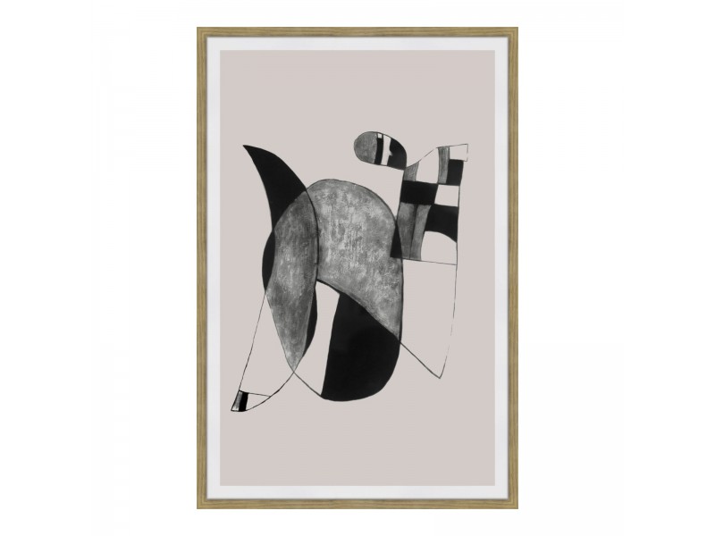 Happiness 2 Abstract Ink Print Wall Décor - Front