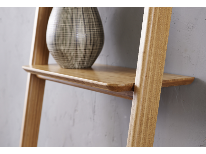 Currant Leaning Bookshelf - Carmalized