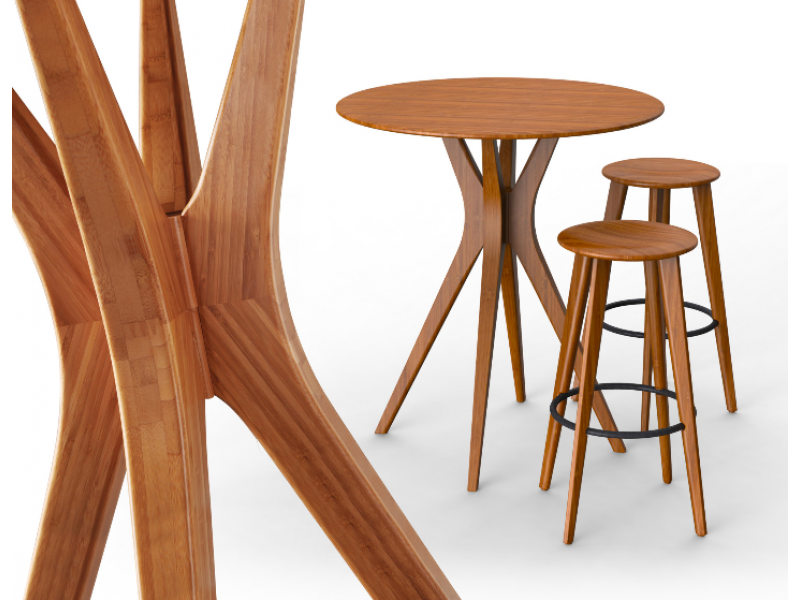 Greenington Mimosa 40" Bar Height Table - Carmelized