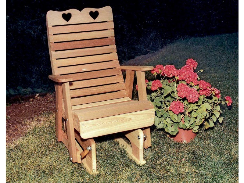 Cedar Royal Country Hearts Glider Chair