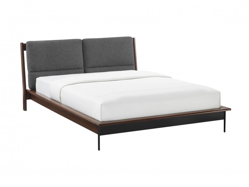 Greenington Park Avenue Cal King Platform Bed with Fabric - Ruby - Angled