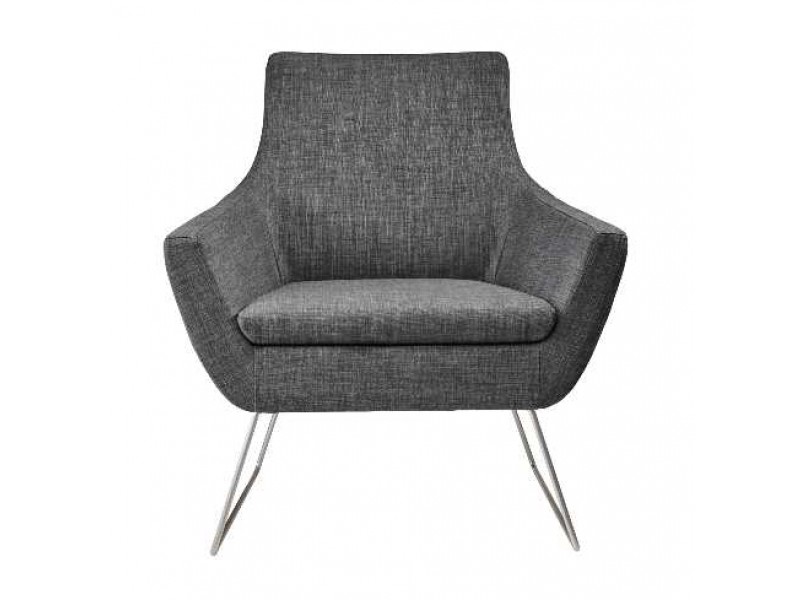 Kendrick Chair Charcoal Grey Fabric - Front