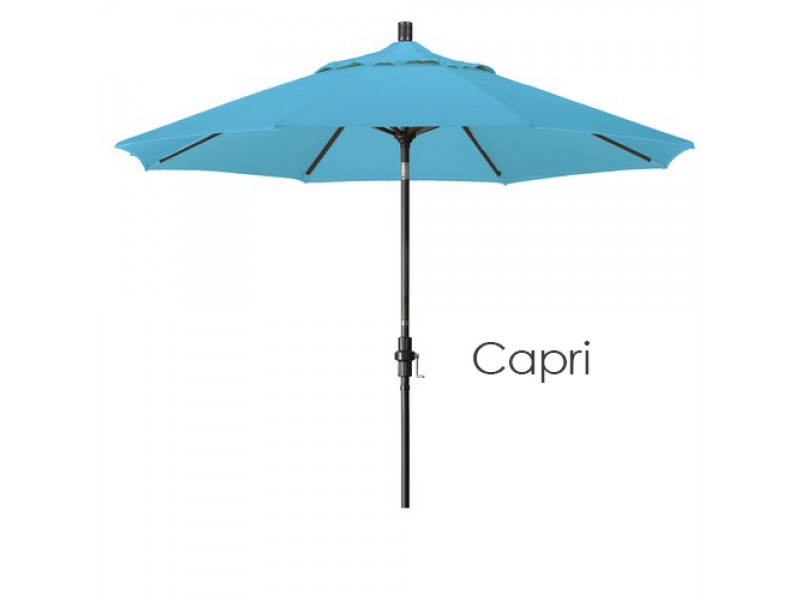 California Umbrella 9' Aluminum Market Umbrella Collar Tilt - Bronze - Pacifica
