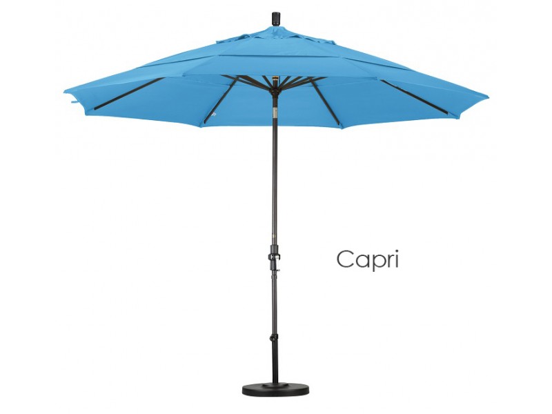 California Umbrella 11' Aluminum Market Umbrella Collar Tilt DV Bronze - Pacifica