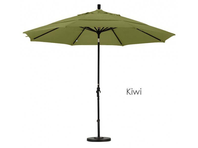 California Umbrella 11' Aluminum Market Umbrella Collar Tilt Matted White - Olefin