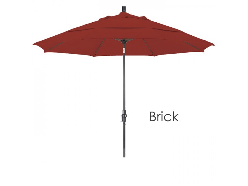 California Umbrella 11' Aluminum Market Umbrella Collar Tilt DV Bronze - Pacifica