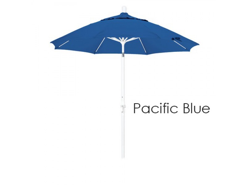 California Umbrella 9' Fiberglass Market Umbrella Collar Tilt M White - Pacifica