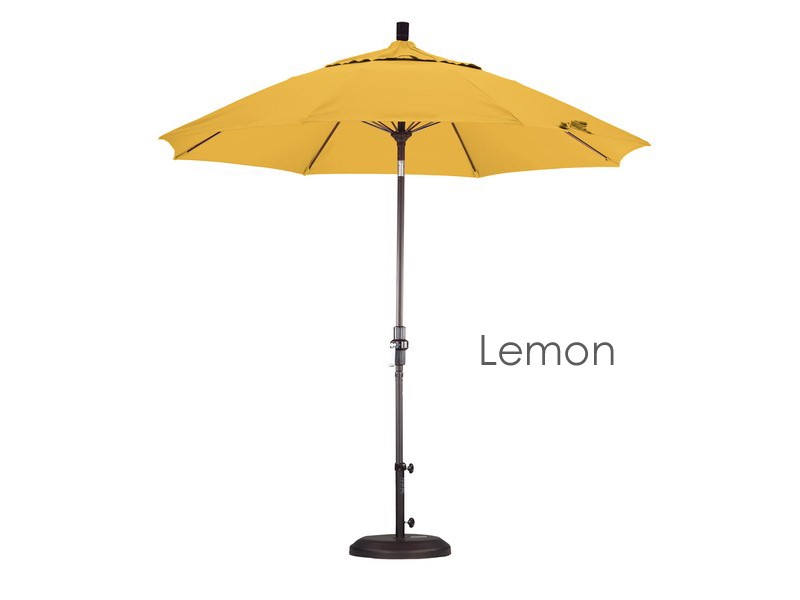 California Umbrella 9' Fiberglass Market Umbrella Collar Tilt Bronze - Olefin