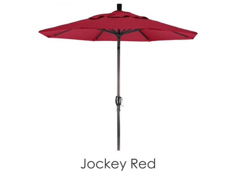 California Umbrella 7.5' Aluminum Market Umbrella Push Tilt Bronze - Sunbrella