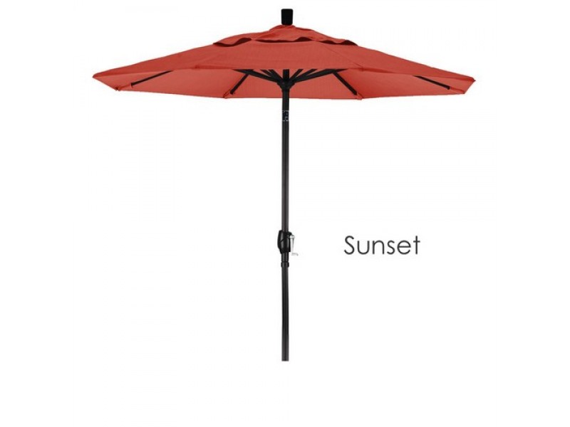 California Umbrella 7.5' Aluminum Market Umbrella Push Tilt M Black - Olefin