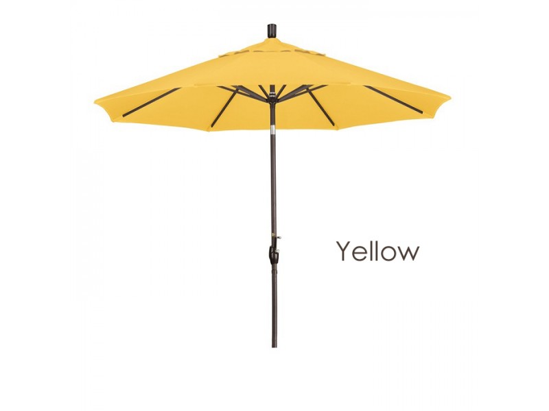 California Umbrella 9' Aluminum Market Umbrella Push Tilt - Bronze - Pacific