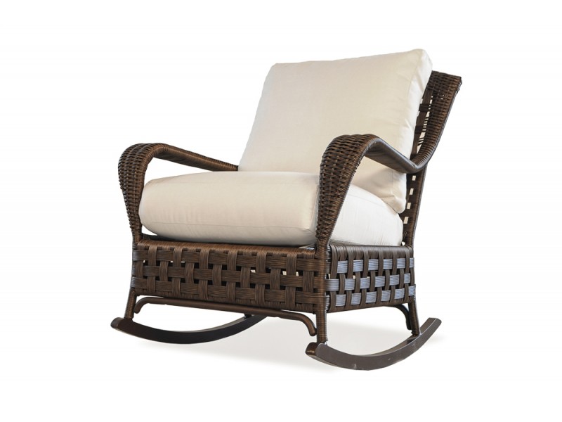 Haven Lounge Rocker in Tobacco - Angled