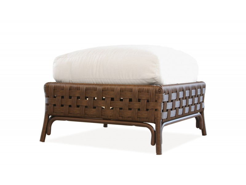 Haven Ottoman in Tobacco - Angled