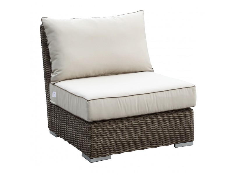 Sunset West Coronado Wicker Armless Club Chair With Cushions