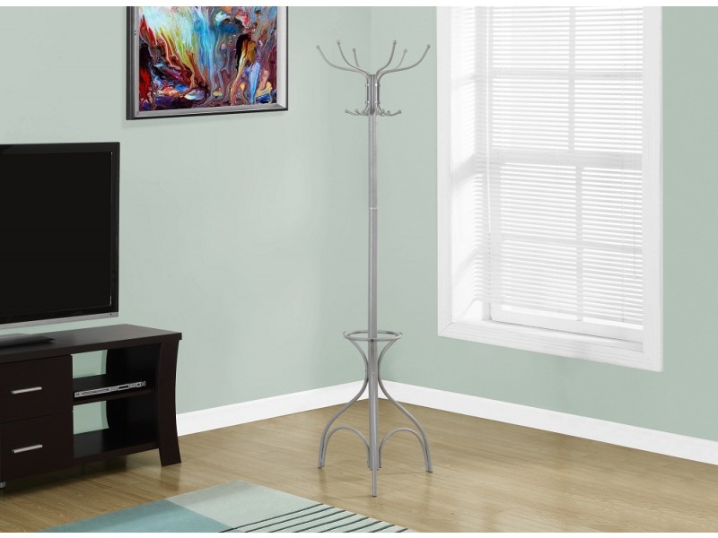 Monarch Specialties Coat Rack - Silver White - 70"