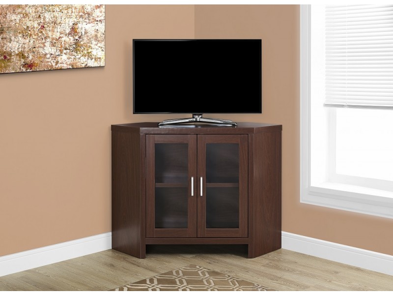 Warm Cherry Corner With Glass Doors