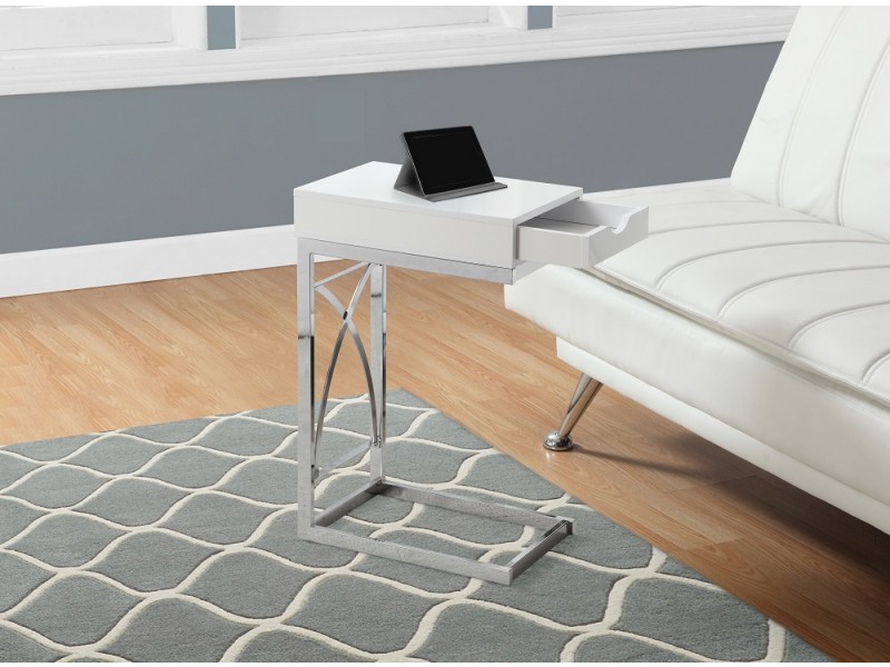 Glossy White With A Drawer