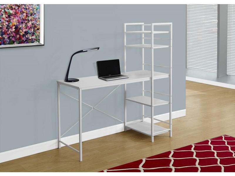 48"L / White Top / White Metal