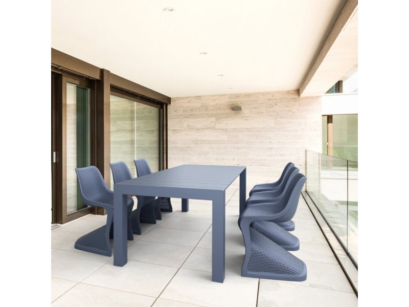 Compamia Bloom Extendable 7-Piece Patio Dining Set - Dark Gray