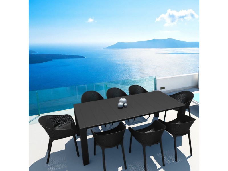 Compamia Sky 9-Piece Extendable Dining Set - Black