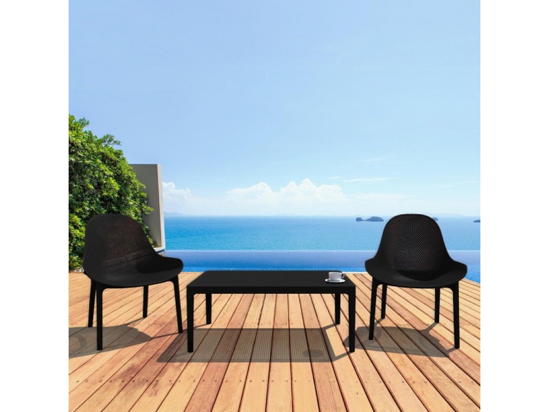 Compamia Sky 3-Piece Lounge Set - BLACK