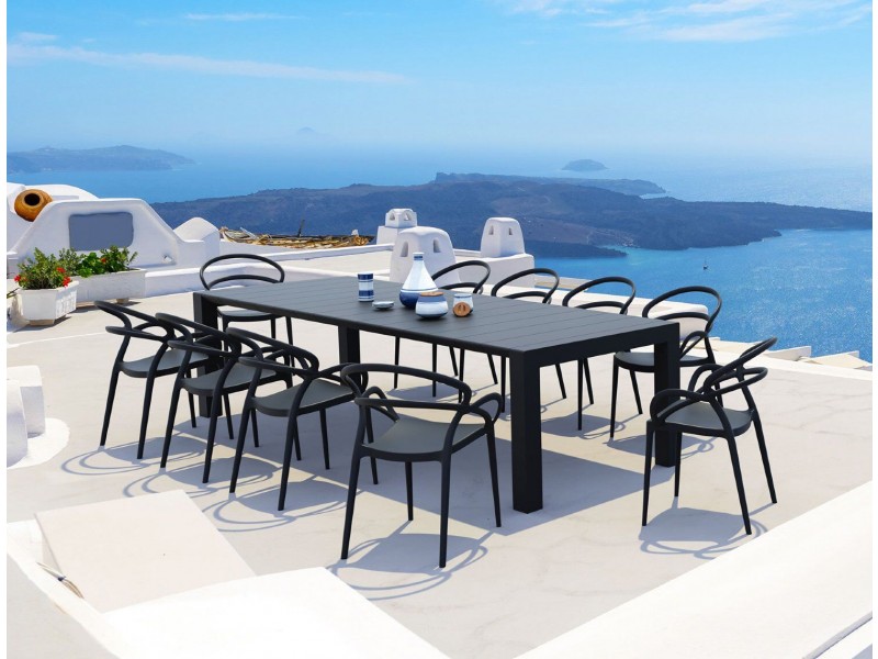  Compamia Vegas 102-118 Inch Extendable Dining Table - Black