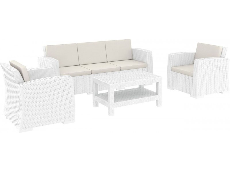 Monaco Resin Patio Seating - White
