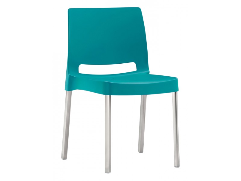 Molded Polypropylene With Aluminum Legs Side Chair - JOI-AQUA