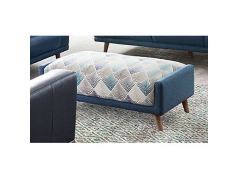 Diamond Sofa Magnetic Patterned Fabric Rectangular Ottoman