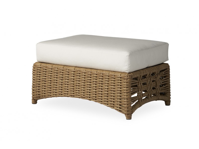 Magnolia Ottoman in Sandcastle - Angle