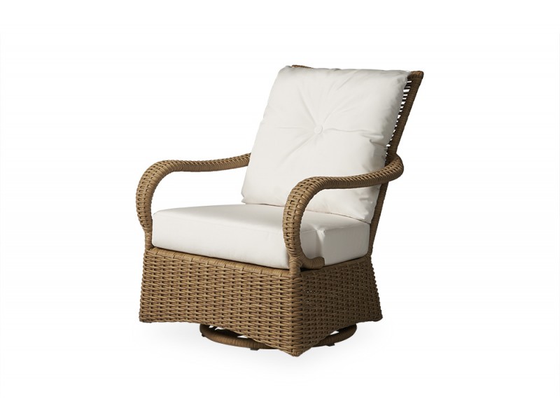 Magnolia Swivel Glider Lounge Chair in Sandcastle - Angle