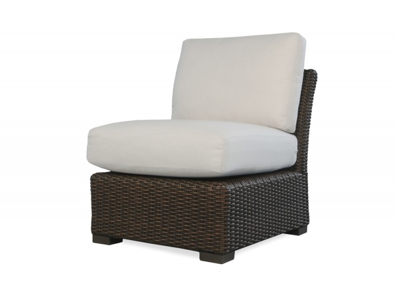 Mesa Armless Sectional in Pecan - Angled