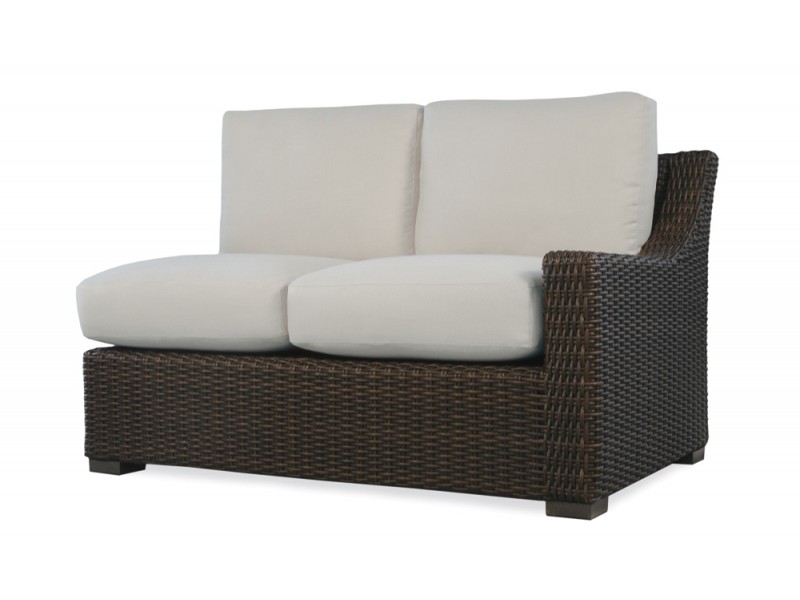 Mesa Left Arm Loveseat in Pecan - Angled
