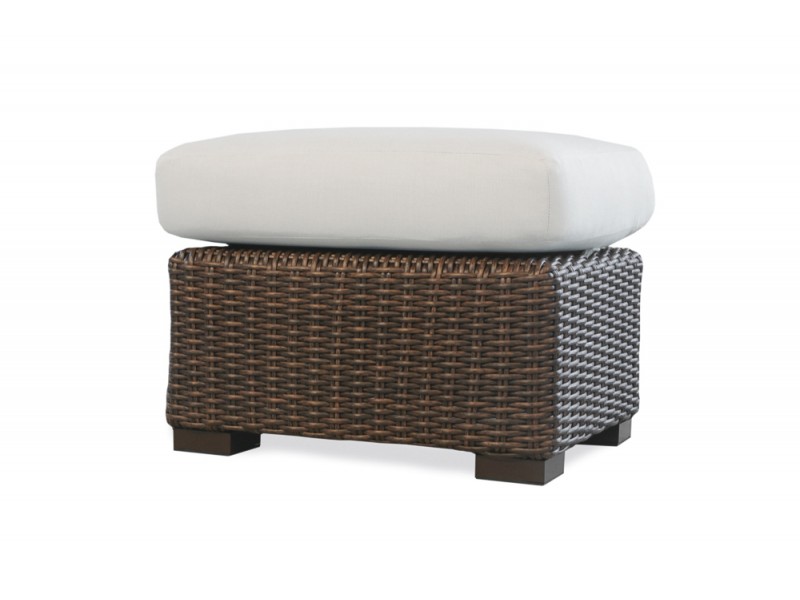 Mesa Ottoman in Pecan - Angled