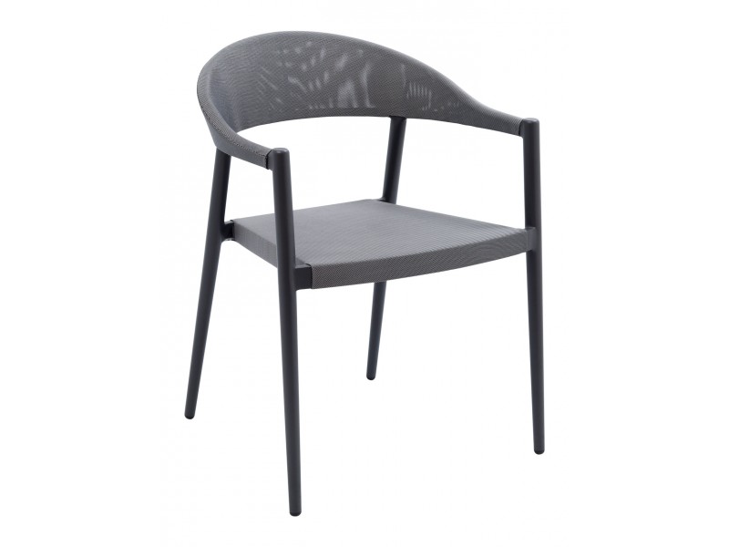 Powder Coated Aluminum Frame Arm Chair W/ Textilene Seat And Back - TEX-01 A