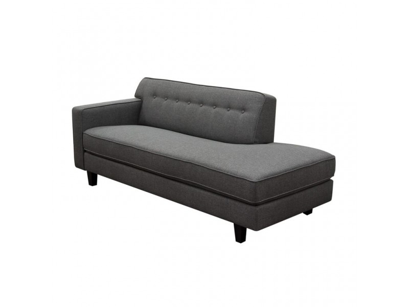 Diamond Sofa Mid-Century LF Chaise - Slate Textured Fabric